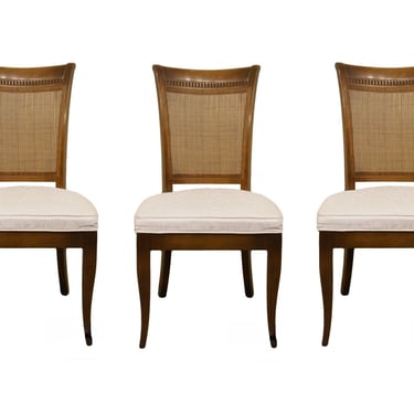 Set of 3 High End Italian Provincial Style Cane Back Dining Side Chairs 3000-37 