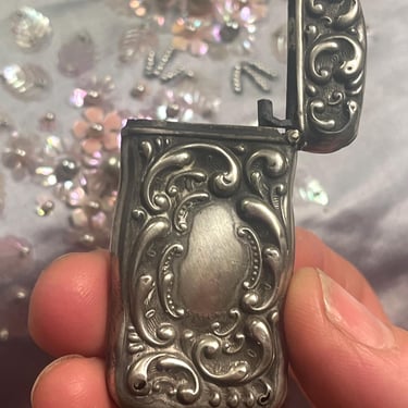 Art Nouveau Silver Match Safe 