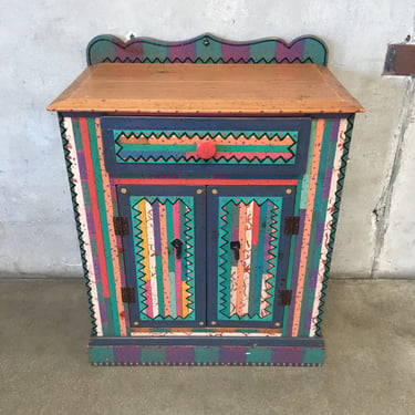 Solid Wood Multi - Color Cabinet