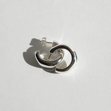 Sense Medium Hoops in Silver