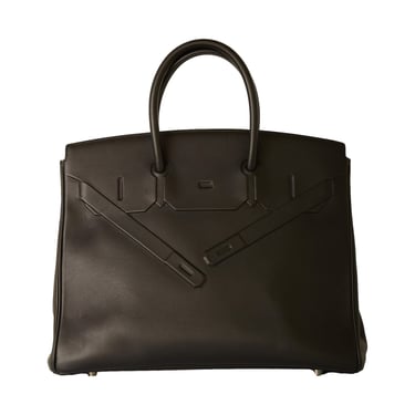 Hermes Black Shadow Birkin 35
