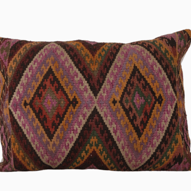 Brown Pillow Cases Made from An Anatolian Vintage Turkish