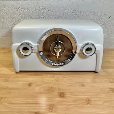 1950 Crosley Coloradio White Bakelite Radio 10-135, Elec Restored 