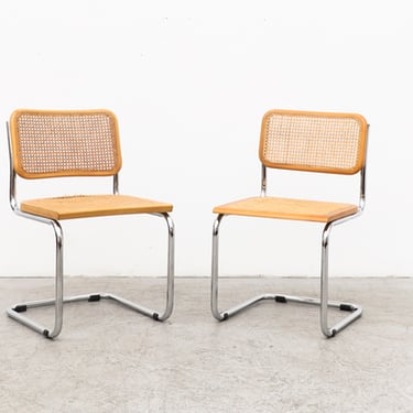 Pair of Marcel Breuer B32 Cesca Chairs, Italy