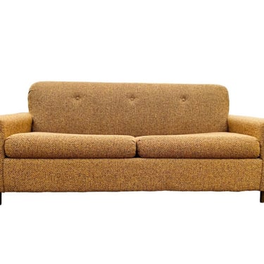 Mid Century Modern Tweed Peg Legs Settee Loveseat Sofa Bed 