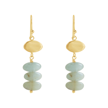 Philippa Roberts | Oval Earrings with Aquamarine