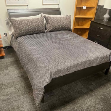 Boston Interiors Dark Grey Queen Bed