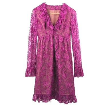 vintage 60's lace mini dress (Size: XS)