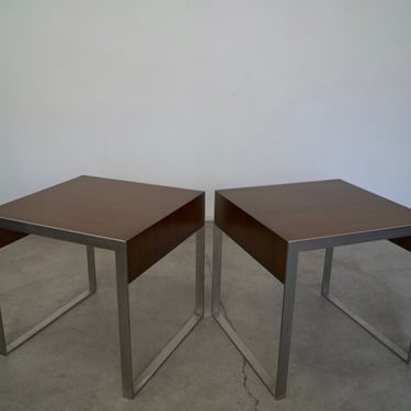 Pair of Postmodern End Tables by Bernhardt - Refinished 