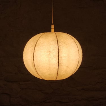 Resin Cocoon Hanging Lamp by Tobia Scarpa for Flos | Italian Midcentury Modern | Space Age | 1960s 