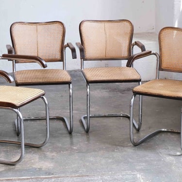 Set of 4 Bauhaus cantilever chairs K 17 by Slezák as Thonet S 64 variation 