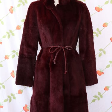 Pinot Rabbit Fur Tie Coat M