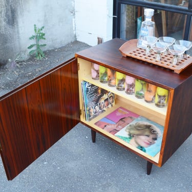 Rosewood Compact LP Stereo Cabinet/Bar by Hundevad & Co