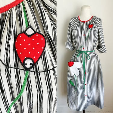 Vintage Daisy Pocket House Dress / XL 