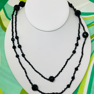 Black Small Bead Necklace
