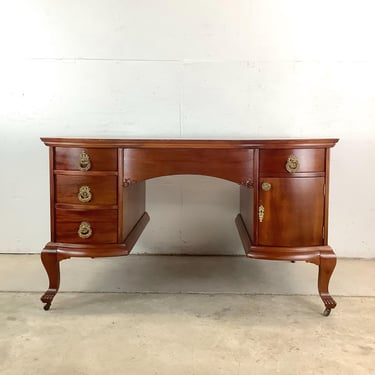 Queen Anne Revival Mahogany Partners Desk 