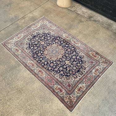 Vintage Hand Woven Wool Carpet Rug 