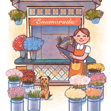 Flower Shop - Storefront Illustration