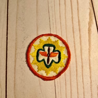Senior Girl Scout Wing Troop Patch 1963 Girl Scout Senior Interest Patch Wings 2 1/4" Diameter RARE Collectible Vintage 