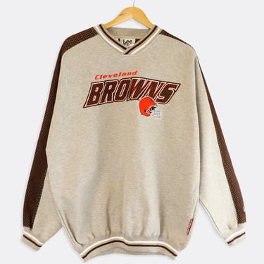 Vintage Cleveland Browns Helmet Embroidered Team Color Sweatshirt Sz L