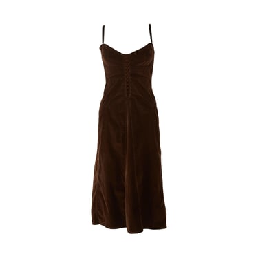 Dolce &amp; Gabbana Brown Corduroy Dress