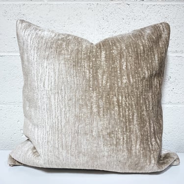 Extra Large Square Pillow in Continuum Silver