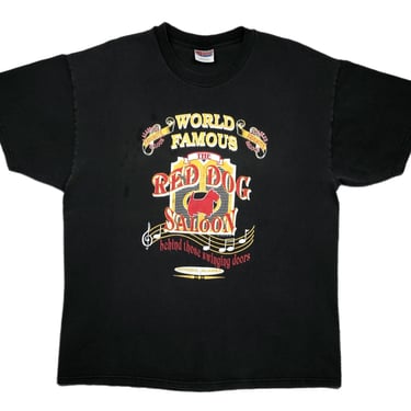 Vintage 90s The World Famous Red Dog Saloon Juneau Alaska Faded Out Graphic T-Shirt Size XL 