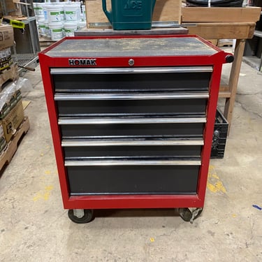 Homak 5-Drawer Tool Storage Cabinet on Wheels