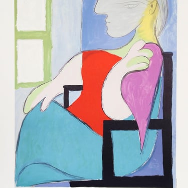 Pablo Picasso, Femme Assise Pres d'Une Fenetre (Marie-Therese Walter), Lithograph 