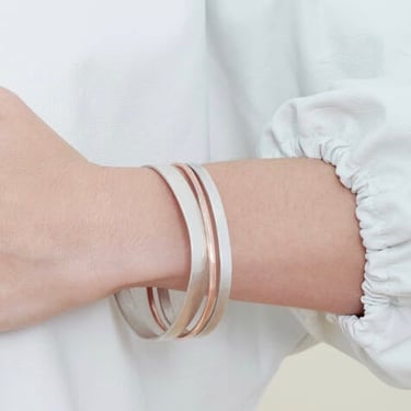 Colleen Mauer | Sterling Silver Wide Square Bangle