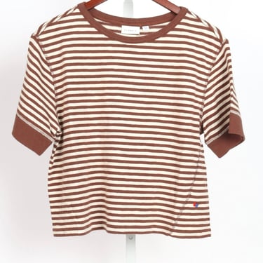 Le Bateau Tee - Brown &amp; Cream Stripe
