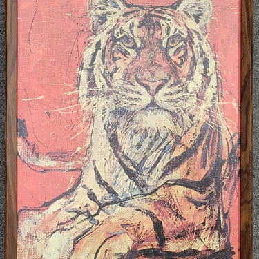 Vintage 70s Tiger Print by Fritz Hug