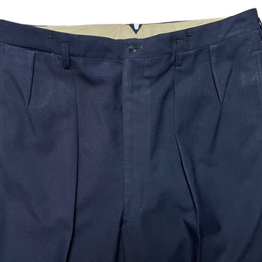 Vintage 1950s Wool DROP LOOP Wool Gabardine Pants ~ 33.5 Waist ~ Conmar Zipper ~ Rockabilly / VLV ~ Atomic ~ 40s Trousers 