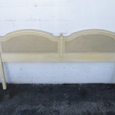 French Shabby Chic Pained Caned King Size Headboard 3752