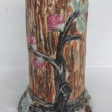 Weller Vase Warwick Art Pottery Tree Trunk Floral Collectible Large Vase 3049B