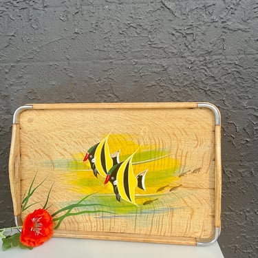 Hand Painted Fish Wooden Tray