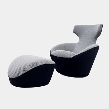 Roche Bobois Edito Lounge Armchair And Ottoman