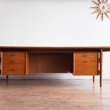 For HANNAH - SHIPPING CHARGE for Vintage Mid Century Danish Teak Executive Desk Model No. 207B 