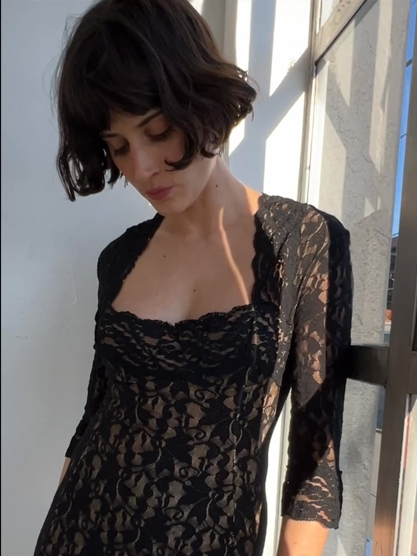 80s Black Lace Lingerie Dress (S) | Banshee | Portland, OR