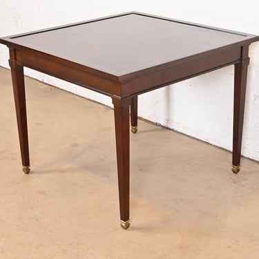 Baker Furniture Regency Mahogany Game Table With Parquet Top