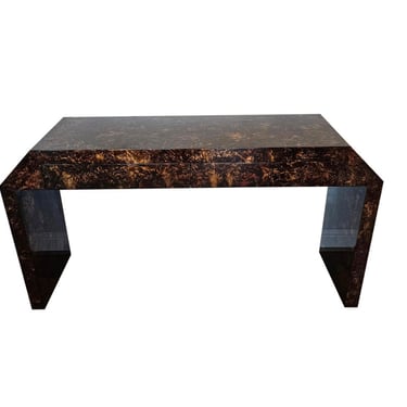 Modern Tortoise Shell Finish Console Table - Ottini Milano Jean-Michel Frank Karl Springer and Willy Rizzo 