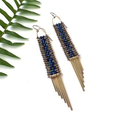 Intoxicatingly Blue Tapestry Earrings