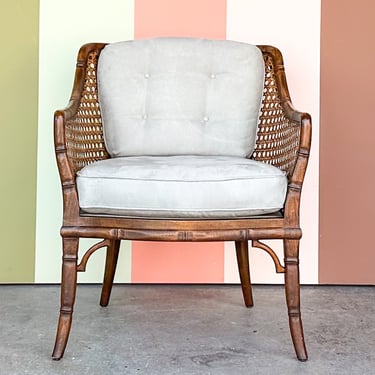 Faux Bamboo and Cane Arm Chair