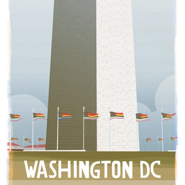 Rainbow Flags at the Washington Monument - Washington DC