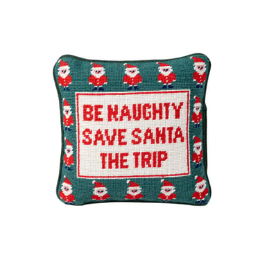 Be naughty needlepoint pillow