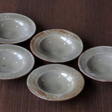 11.2cmv / Old Ceramic Dish | Japanese Vintage Pottery 