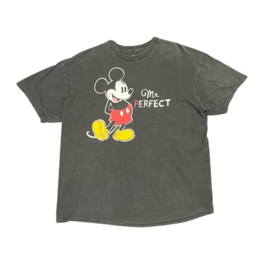 (XL) Black Disney Mickey Mouse Mr. Perfect T-Shirt 042022 JF