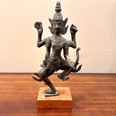 18th 19th C. Thai Dancing Shiva Brass Bronze Sculpture 