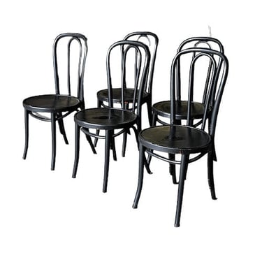 Set of 5 Black IKEA Dining Chairs VC212-41