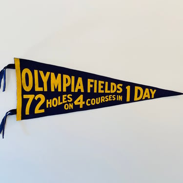 Vintage Olympia Fields Golf Pennant 